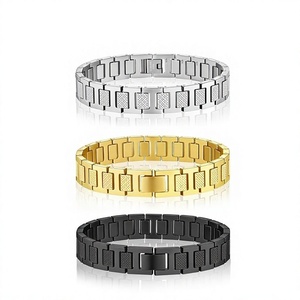 Bracciale in <span class=keywords><strong>Acciaio</strong></span> Inossidabile Stile TK Best-seller; Confezione Ispirata allo Stile Francese, Lusso Leggero di Alta Gamma, Tono Oro per Uomo - Product Image 1