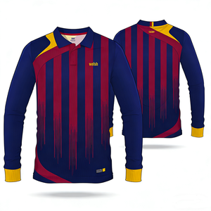 Maglia da Calcio Retrò Personalizzabile da Uomo a Maniche Lunghe, <span class=keywords><strong>Top</strong></span> Classico <span class=keywords><strong>Vintage</strong></span>, Abbigliamento Calcistico Personalizzato dal Produttore - Product Image 1