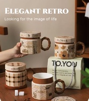 Vintage 401-500ml tasse à thé en céramique vaisselle en céramique ensemble haute apparence usage domestique plats pose de bonnes choses pour le café et le thé