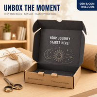 Boîte d'expédition personnalisée en carton ondulé Kraft, auto-adhésive, double paroi E Flute, avec logo imprimé intérieur/extérieur, OEM ODM, vente en gros, usine, en vrac