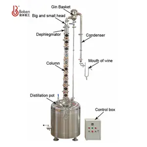 Small stainless steel copper column electric heating vodka brandy rum gin whiskey home distillation still distiller