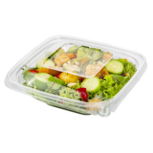 Contenedores reciclables de 24 OZ de fácil manejo, cuenco cuadrado de dos piezas, paquete de seguridad de embalaje a prueba de manipulaciones para Fideos y alimentos - Product Image 5