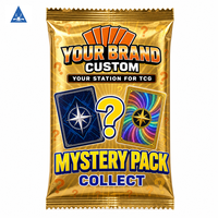 Bolsa de Sobres Personalizada para Cartas Coleccionables TCG, Sellado Trasero con Lámina Dorada, Envoltura Opaca Termosellada, Paquete Misterioso al por Mayor