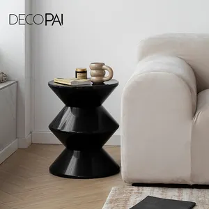 Taburete de tocador de material PP, mesa lateral de sofá de diseño apilable para uso en sala de estar, cambio Nórdico