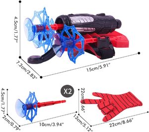 Guanti Unisex <span class=keywords><strong>Spider</strong></span>-<span class=keywords><strong>Man</strong></span> con Lanciatore <span class=keywords><strong>di</strong></span> <span class=keywords><strong>Ragnatele</strong></span> per Bambini, Set Giocattolo Educativo Divertente per Cosplay - Product Image 3