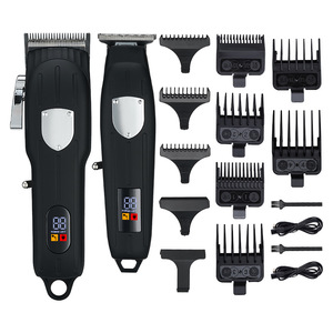Máquina de Cortar Pelo Inalámbrica Profesional para Barbero, Recortadora de Precisión 0mm, Afeitadora Eléctrica para Acabados, con Pantalla LCD en Inglés y Carga USB - Product Image 3