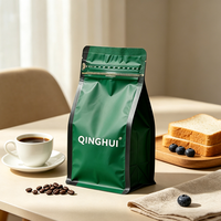 Sachet Doypack Personnalisé Refermable pour Grains de Café, Scellé sur Huit Côtés, Emballage pour Aliments pour Animaux de Compagnie