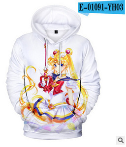 Sweat-shirt à capuche Sailor Moon avec impression numérique 3D, manteau de dessin animé cosplay, nouveau style, commerce extérieur - Product Image 6