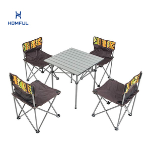 Bộ Bàn Cắm Trại <span class=keywords><strong>4</strong></span> Ghế HOMFUL, Trọng Lượng Nhẹ, Dùng Khi Hoạt Hình, Đi Cắm Trại - Product Image 1