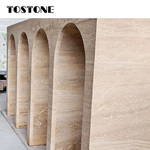 Tostone hiện đại tự nhiên Thổ Nhĩ Kỳ màu be travertine giao diện điều khiển Bảng cho lối vào hội trường, sảnh khách sạn đồ nội thất từ nhà máy trực tiếp - Product Image 3