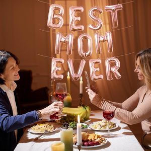 Decoración para el Día de la Madre de 16 Pulgadas, Pancarta de Aluminio con la Frase 'El Mejor Papá del Mundo', Juego de Globos y Guirnaldas para Decoración de Fiestas - Product Image 3