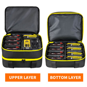 Portable Battery Case For Dewalt Milwaukee Li-Polymer Battery Charger Storage Bag Double Layer Organizer - Product Image 4