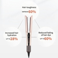 Lisseur de cheveux professionnel personnalisé à chauffage rapide, plaque en céramique, écran LCD, USB, ions négatifs, électrique