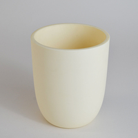 Creuset en céramique d'alumine de haute pureté 99%, forme cylindrique conique droite ronde peu profonde, prix d'usine, laboratoire, forme en arc, 1500°C