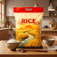 Sac à riz en plastique laminé refermable, résistant à l'humidité, impression en héliogravure