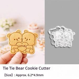 Collezione di Stampi per Biscotti a Forma di Orsetto Cartoon che si Abbraccia per San Valentino, per Tutte le Tue Esigenze di Dolci <span class=keywords><strong>e</strong></span> Amorevoli Creazioni da Forno - Product Image 2
