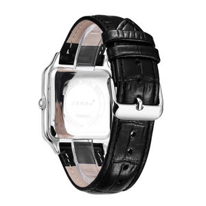 Orologi SINOBI di Lusso Quadrati Classici da Uomo con Numeri Romani Orologio Casual in Pelle al Quarzo da Polso per Uomo - Product Image 5
