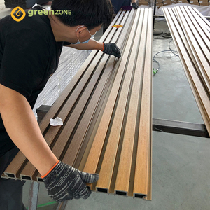 Tablero de madera Claddingh de color nogal Waterpoof Composite WPC Panel de pared Fondo al aire libre - Product Image 4