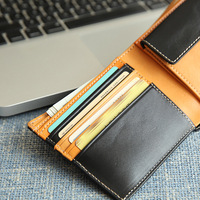 Pochette à monnaie en cuir véritable haut de gamme faite à la main de luxe portefeuille à monnaie en cuir véritable portefeuille à monnaie pour hommes