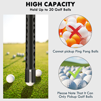 Tube collecteur de balles de Golf Durable de vente chaude tenir 20 balles en alliage d'aluminium détachable balle de Golf Retriever