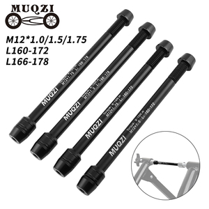 MUQZI Entraîneur de vélo d'intérieur en alliage d'aluminium Axe traversant Vélo M12x1.5 M12x1.75 L160-172 166-178 Axe traversant de <span class=keywords><strong>roue</strong></span> - Product Image 1