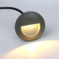 Lampe LED pour escalier d'angle rond et carré étanche IP65 pour l'extérieur Corps en aluminium encastré pour mur et pied pour le jardin