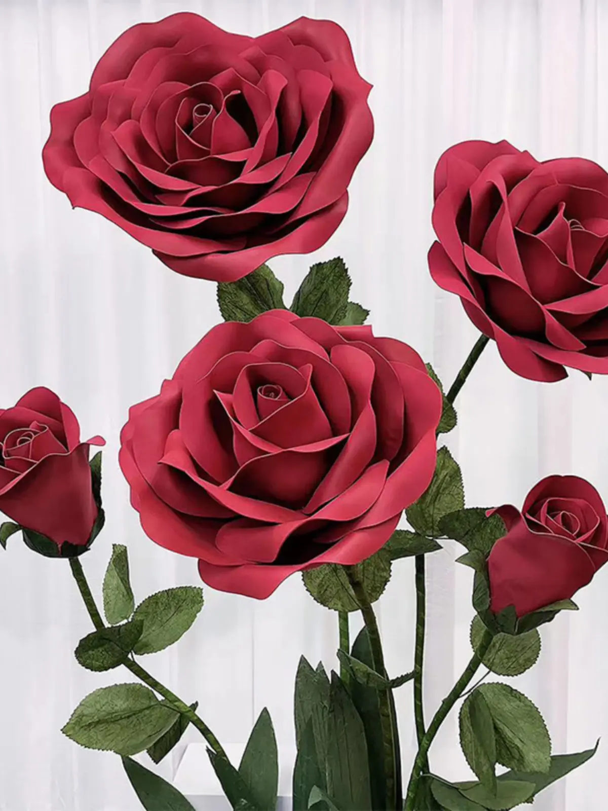 Flores de espuma Eva gigantes Rosa impermeable artificial para bodas al aire libre Telón de fondo Exhibición de eventos