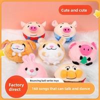 Nouvelle balle interactive pour chien, rechargeable par USB, mignonne, en forme de cochon, imperméable, écologique, électronique, active et mobile