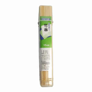 Spiedini di bambù 15cm di lunghezza confezione da 80 per barbecue all'aperto - Product Image 1