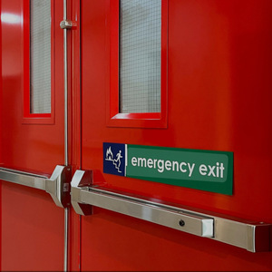 Lửa đánh giá thép không gỉ bên ngoài cửa thoát hiểm khẩn cấp cho các trường học siêu thị khách sạn phòng cháy tùy chỉnh thiết kế hiện đại - Product Image 5