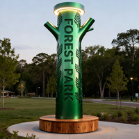 Totem en bois naturel pour parc écologique, point touristique, guide de direction, signalisation extérieure durable