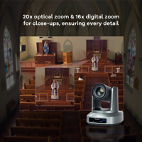 Hochwertige Streaming-Kamera 4K60fps Ultra HD 20X Optischer Zoom NDI SDI HDMI USB PTZ Konferenzkamera