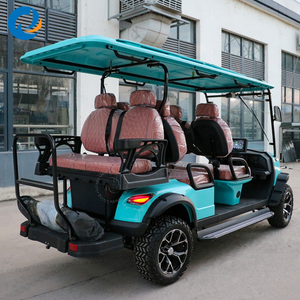 Carrito de Golf Eléctrico de Lujo de 6 Plazas (4+2) con Batería de Litio, Asientos Multicolores, Inteligente y de Alta Gama, Precio de Fábrica - Product Image 1
