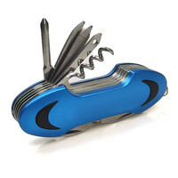 Vente chaude 11-en-1 En Acier Inoxydable EDC Couteau De Poche Multifonctionnel Camping Couteau Tournevis Fichier Ouvre-Bouteille Lame De Scie OEM