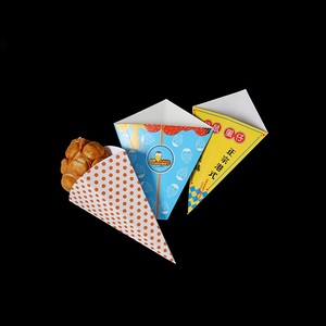 Nón cho khoai tây chiên churro kem hộp giấy hình nón trứng Waffle hộp Crepe kem hộp giấy tay áo - Product Image 3