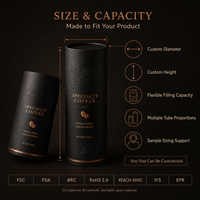 Tubo in Carta Kraft Avvolta a Spirale Personalizzato OEM per Caffè e Tè Speciali con Rivestimento per Alimenti Certificato FSC BRC