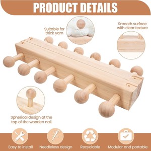 Wooden DIY Knitting Loom Kit With Pegs For Blankets Tapestry Thick Yarn Crafting - Product Image 5