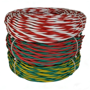 ツイストペアRVS電源ケーブル <span class=keywords><strong>2</strong></span>芯 <span class=keywords><strong>2</strong></span>×<span class=keywords><strong>2</strong></span>.5mm² フレキシブル無酸素銅線 300V 警報システムインターホンビル用 - Product Image 1