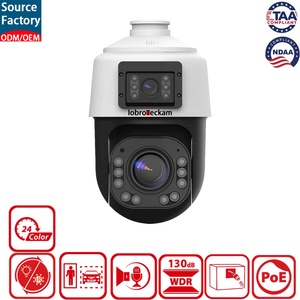 Caméra IP PTZ à double objectif 8MP 4K, 4MP+4MP, zoom optique 20X, caméra de sécurité POE, extérieur, suivi automatique, détection humaine, audio bidirectionnel - Product Image 1