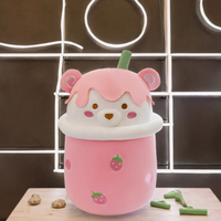En gros, Peluche super douce Ours Babo Bubble Tea, Taille personnalisable, Décoration de fête