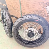 Kit de conversion Supermoto homologué pour la route Surron Ultra Bee avec roues de 17 pouces et ensemble de feux arrière clignotants, pièces d'origine