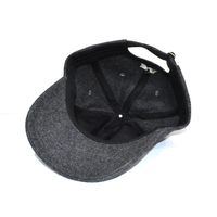 Casquette de papa classique en laine à 6 panneaux, structurée, à visière incurvée, réglable, avec œillets brodés, chaude, personnalisable avec logo, pour l'hiver