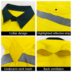 <span class=keywords><strong>Vêtements</strong></span> de travail de sécurité haute visibilité en coton avec logo personnalisé <span class=keywords><strong>pour</strong></span> le pétrole, le gaz, le charbon, la construction, les mines, <span class=keywords><strong>vêtements</strong></span> de travail réfléchissants <span class=keywords><strong>pour</strong></span> les travailleurs - Product Image 4