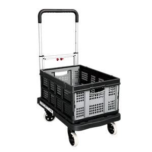 Xe Đẩy Gấp Gọn Thiết Kế Mới Xe Đẩy Bốn Bánh Im Lặng 330LB Tay Vịn Bằng Nhôm Cho Nhà Kho Siêu Thị - Product Image 1