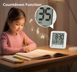 <span class=keywords><strong>Horloge</strong></span> murale <span class=keywords><strong>de</strong></span> <span class=keywords><strong>salle</strong></span> <span class=keywords><strong>de</strong></span> <span class=keywords><strong>bain</strong></span> étanche IP24 avec écran tactile intelligent et affichage <span class=keywords><strong>de</strong></span> la température et <span class=keywords><strong>de</strong></span> la date pour enfants, toilettes et cuisine - Product Image 5