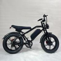 Moto tout-terrain électrique transfrontalière, pneus larges de 20 pouces, 48V, moyeu arrière, style montagne, freins à disque, neige, plage, tout-terrain, prairie
