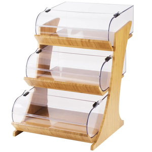 Bánh thủy tinh hiển thị giá bánh bánh bánh hiển thị cơ sở gỗ Acrylic bánh tủ trưng bày - Product Image 6