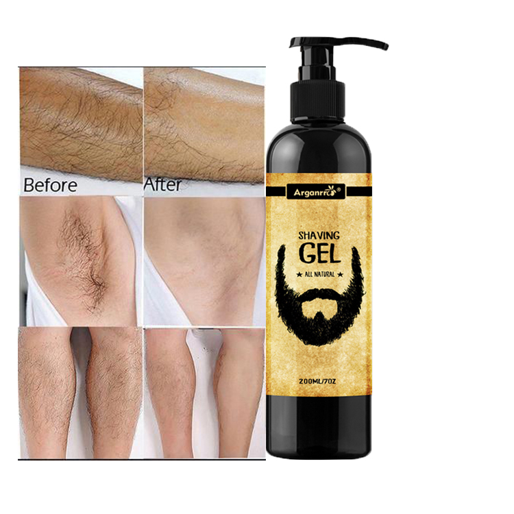 Personalizar private label mantém a pele sentindo fresco refrescado barba cabelo claro barbear gel Jojoba 250ml