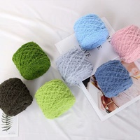 Fil de velours corail, fil chenille pelucheux pour crochet, fil moelleux pour tricoter sacs, chapeaux, écharpes, couvertures, gants, pantoufles, poupées et autres créations DIY