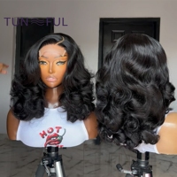 Perruque Cheveux Humains Bouclés Pixie 13x4 HD Lace Front - Cheveux Brésiliens Vierges Naturels, Pré-épilée, Prête à Porter, Perruque Complète Sans Colle HD